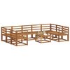 vidaXL Conjunto de sof&aacute;s de exterior 10 pcs Natural