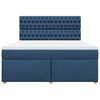 vidaXL Cama box spring con colch&oacute;n tela azul 180x200 cm