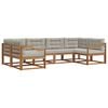 vidaXL Conjunto de sof&aacute;s de exterior 6 pcs Gris Natural y Claro