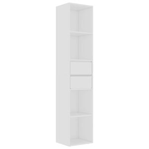 vidaXL Estanter&iacute;a librer&iacute;a madera contrachapada blanco 36x30x171 cm