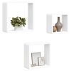 vidaXL Estantes cubo de pared 3 unidades MDF blanco