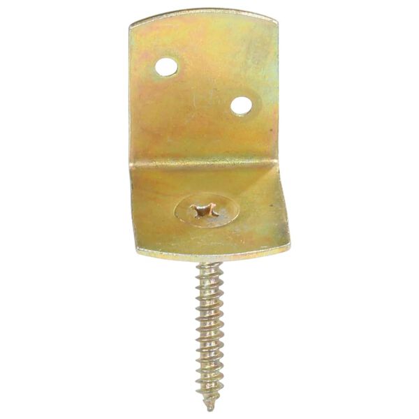 vidaXL Soportes del panel de la valla 4 uds en L metal galvanizado