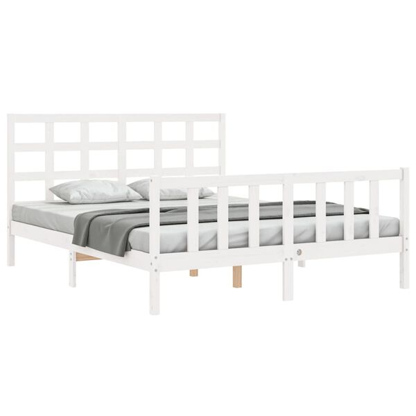 vidaXL Estructura de cama sin colchón madera maciza de pino 160x200 cm