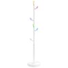 vidaXL Perchero de hierro con recubrimiento en polvo blanco 172 cm