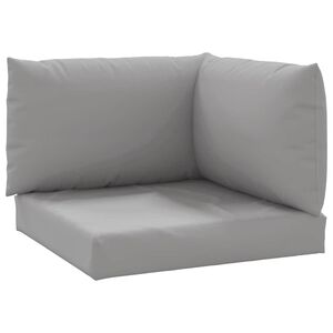 vidaXL Cojines para palets 3 unidades tela Oxford gris