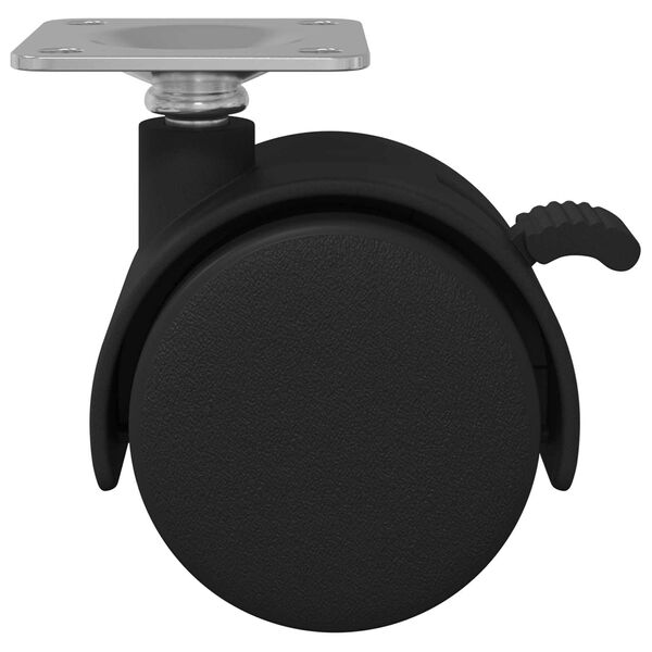 vidaXL Rueda 12 pcs Negro 39,5 x 39,5 x 37,8 mm Hierro y polipropileno