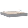 vidaXL Cama con almacenamiento Gris Claro 160 x 200 cm tela
