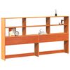 vidaXL Cabecero de cama almacenaje madera maciza pino marr&oacute;n 180 cm