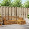 vidaXL Juegos de sof&aacute;s 4 pcs Natural Madera de Acacia S&oacute;lida