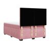 vidaXL Cama box spring con colch&oacute;n terciopelo rosa 160x200 cm