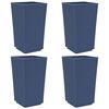vidaXL Jardineras 4 unidades PP azul gris 32,5x32,5x57 cm