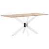 vidaXL Pata de mesa de comedor forma ara&ntilde;a blanca 120x68x(72-73) cm acero
