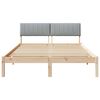 vidaXL Estructura de cama Marr&oacute;n y gris claro 135 x 190 cm