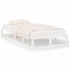vidaXL Estructura de cama madera maciza blanca 100x200 cm