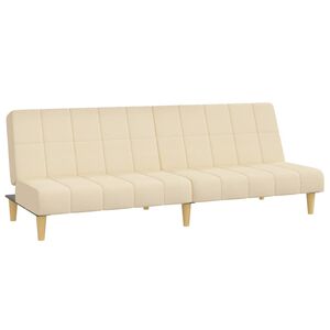 vidaXL Sof&aacute; cama de 2 plazas tela color crema