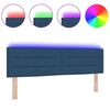 vidaXL Cabecero LED con luces de tiras LED Manual Azul 160 cm tela