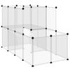 vidaXL Jaula de animales peque&ntilde;os PP y acero transparente 142x74x93 cm