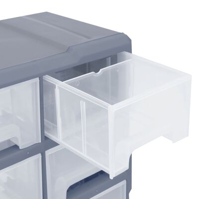 vidaXL Organizador multicajones con 16 cajones medianos 52x16x37 cm