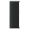 vidaXL Mueble de pared ba&ntilde;o BERG madera maciza negro 69,5x27x71,5 cm