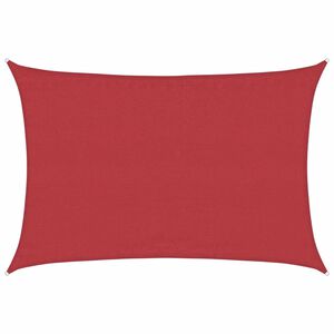 vidaXL Toldo de vela HDPE rojo 160 g/m&sup2; 4x6 m