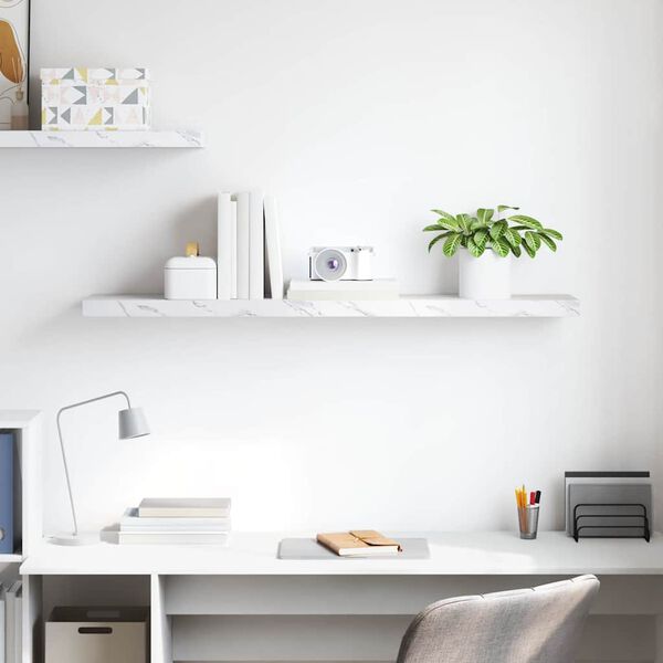 vidaXL Estante de pared M&aacute;rmol 120 x 23,5 x 4 cm Madera de ingenier&iacute;a