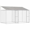 vidaXL Jaula para perro con techo Plateado 400 x 200 x 256 cm