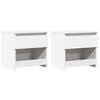 vidaXL Mesitas de noche 2 uds madera contrachapada blanco 40x30x39 cm