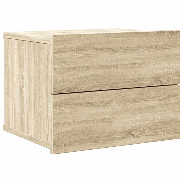 vidaXL Mesita de noche madera contrachapada color roble 40x30x30 cm