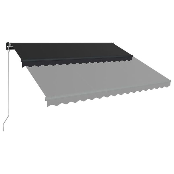 vidaXL Toldo retr&aacute;ctil manual gris antracita 450x300 cm