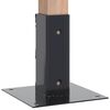 vidaXL Bases para postes cuadradas 12 uds. Antracita 51x51 mm