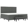 vidaXL Cama tipo Box Spring con colch&oacute;n Gris oscuro 200 x 200 cm tela