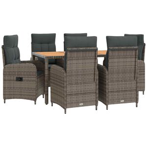 vidaXL Juego de comedor para exteriores 7 uds.