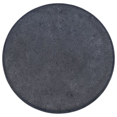 vidaXL Tablero para mesa mármol negro Ø60x2,5 cm