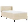 vidaXL Cama tipo Box Spring con colch&oacute;n Crema 100 x 200 cm tela
