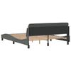 vidaXL Estructura de cama Dover de tela gris oscuro 160x200 cm