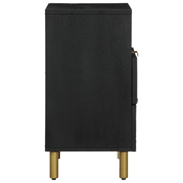 vidaXL Mesita de noche madera de ingenier&iacute;a negra 50x33x62 cm