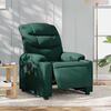 vidaXL Sill&oacute;n reclinable de masaje el&eacute;ctrico tela verde oscuro