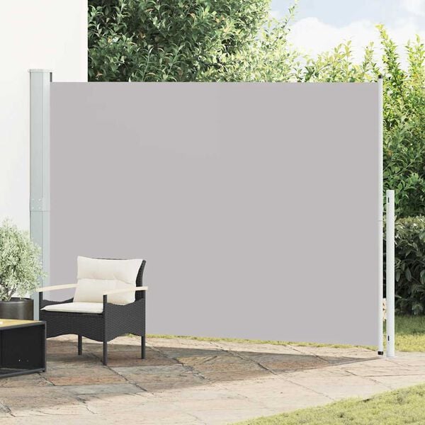 vidaXL Toldo lateral retr&aacute;ctil para patio gris 200x300 cm