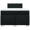 vidaXL Cama box spring con colch&oacute;n tela negro 120x190 cm