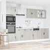 vidaXL Mueble cocina Kalmar sonoma gris 7 pzas madera contrachapada