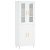 vidaXL Aparador alto madera contrachapada blanco 69,5x34x180 cm