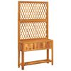 vidaXL Jardinera con enrejado y estante acacia maciza 100x32x185 cm