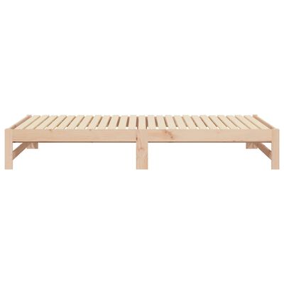 vidaXL Sofá cama extraíble madera maciza de pino 2x(100x200) cm