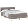 vidaXL Cama tipo Box Spring con colch&oacute;n Taup&eacute; 200 x 140 cm Poli&eacute;ster