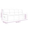 vidaXL Sillón reclinable de masaje de 4 plazas tela crema
