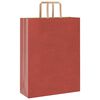 vidaXL Bolsas de papel con asas 250 uds rojo 32x12x42 cm