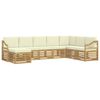 vidaXL Conjunto de sof&aacute;s de exterior 8 pcs Blanco y Crema