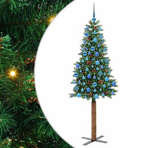 vidaXL &Aacute;rbol de Navidad Delgado con 300 LED con soporte Verde 180 cm