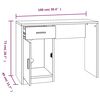 vidaXL Escritorio con cajón y armario contrachapada 100x40x73 cm