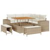 vidaXL Conjunto de sofá de jardín 8 pcs Beige ratán sintético